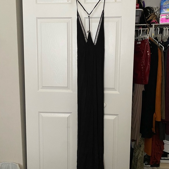 Black Maxi Coverup Dress - Picture 1 of 2